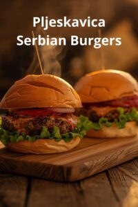 Image of two Plkeslavica hamburgers for a quiet date night at home,