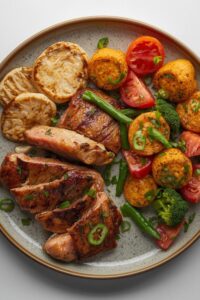 15 Keto Date Night Recipes for Couples Who Want to Stay Healthy Together 6 a plate of salmon and veggies,