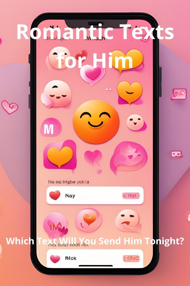 the phone with an overlay is the blog cover for romantic texts for him,