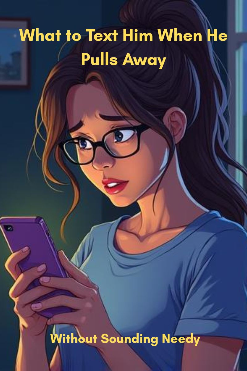 blog cover of what to text him when he pulls away without sounding needy,
