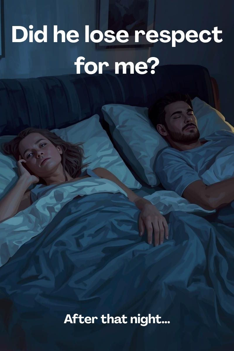 Woman thinking with a man beside her