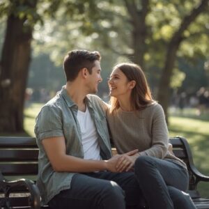 Couple having an honest conversation about intimacy and emotional needs