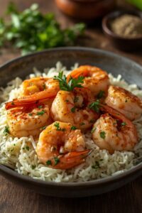 shrimp with cauliflower rice,