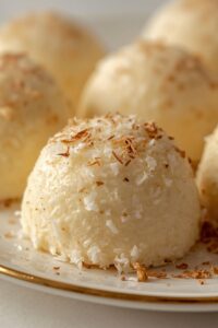 closeup image of coconut macaroons,
