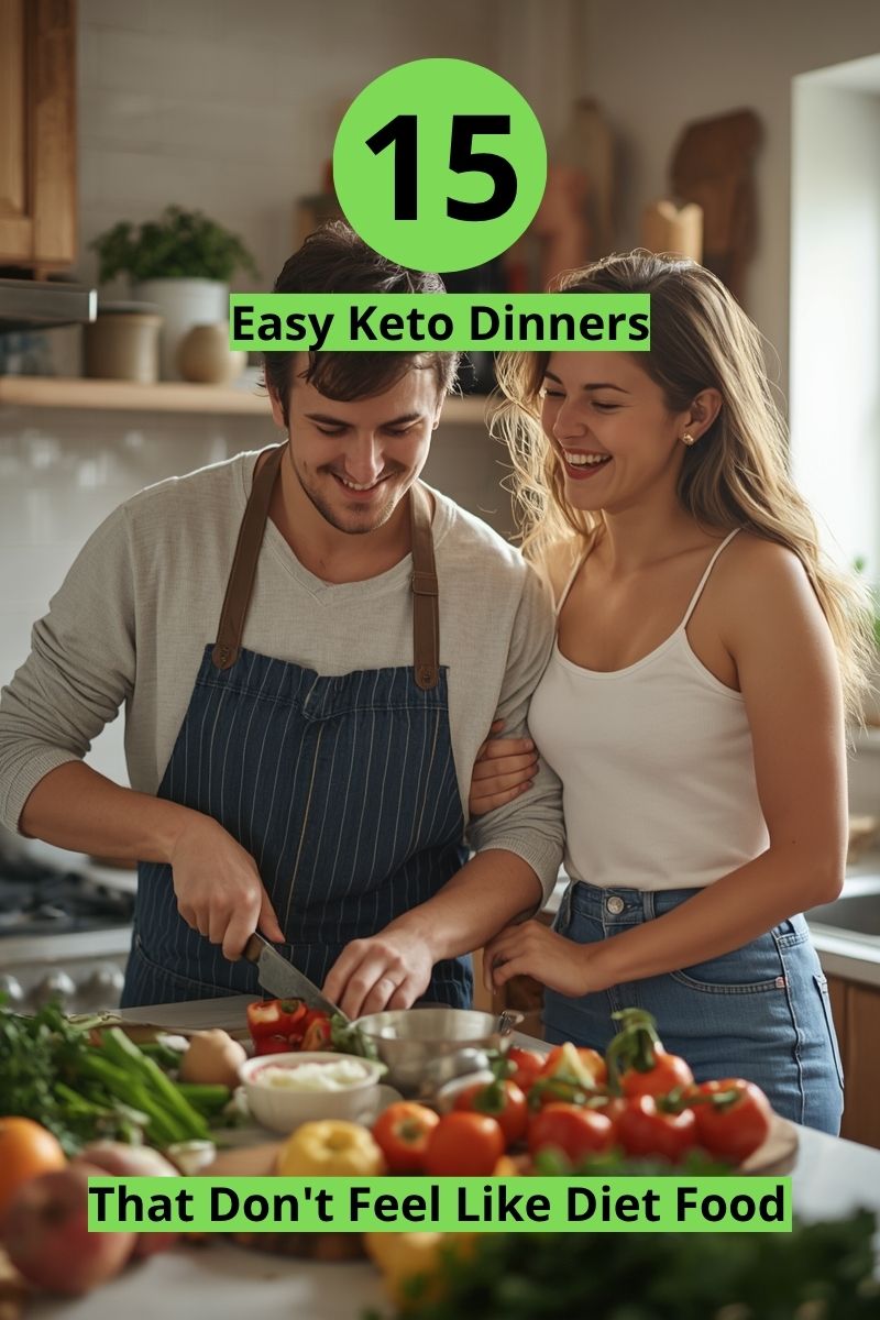 a man and a woman preparing a healthy meal in their kitchen,