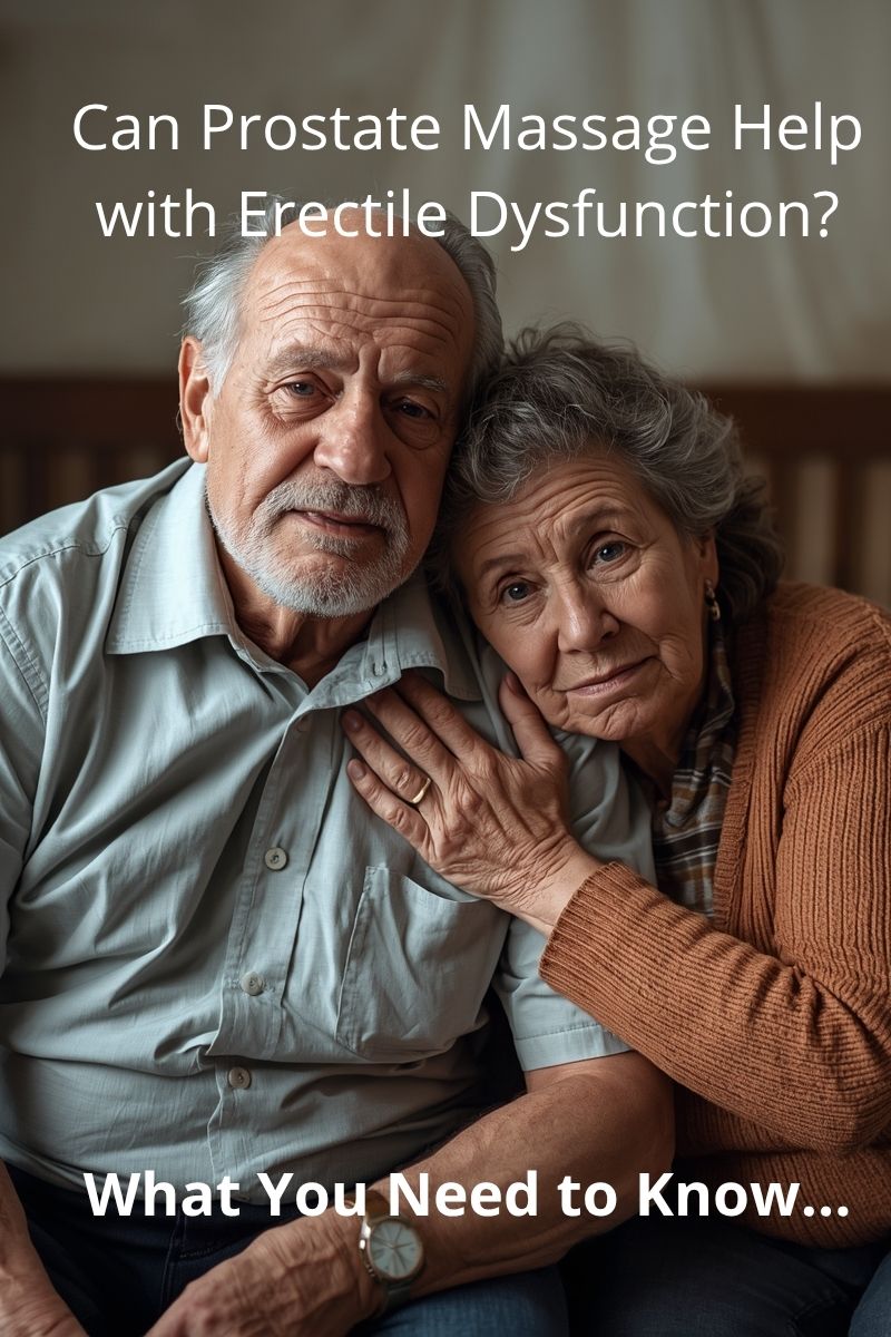 man looking worried and a woman supporting him