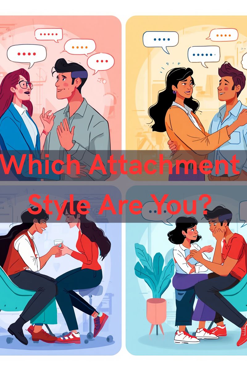 illustration showing the four different attachment styles,