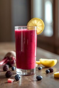 7 Smoothie Recipes for Better Blood Flow Naturally 10 image of a beet- and berry smoothie,