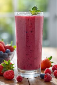 Healthy Smoothies for Women: Every Phase of Your Menstrual Cycle 3 image of a berry smoothie,