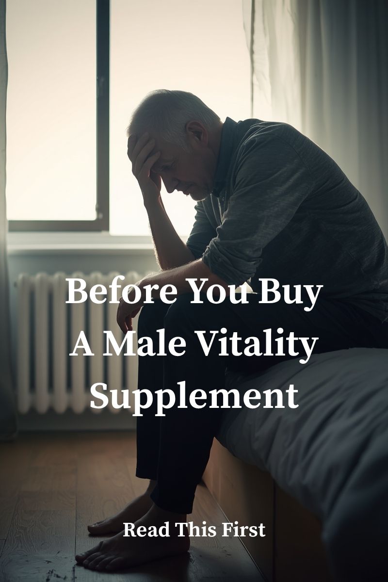 blog cover for the guide on buying male vitality supplements