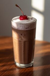 7 Smoothie Recipes for Better Blood Flow Naturally 8 image of a chocolate and cherry smoothie,