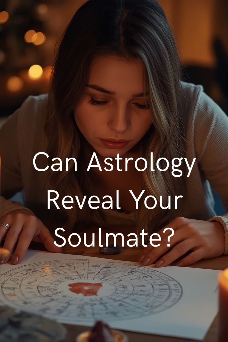 a woman studying her astrological chart,