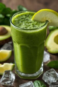 7 Smoothie Recipes for Better Blood Flow Naturally 6 image of a green blood flow smoothie,