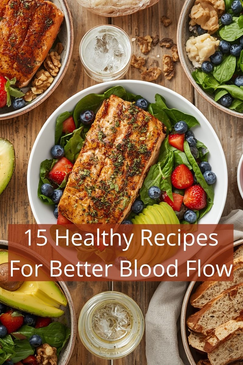 cover image of healthy recipes for blood flow,