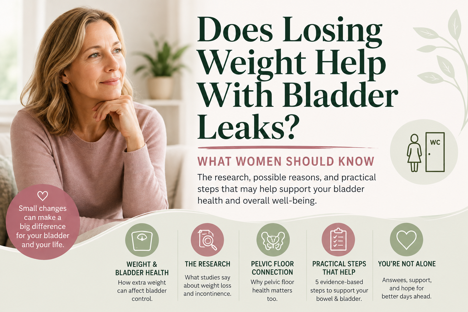 woman thinking about losing weight,
