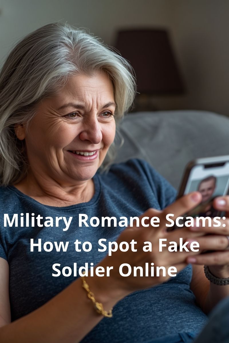 Military Romance Scams: How to Spot a Fake Soldier Online 1 image of a woman having a video conversation with her "soldier"