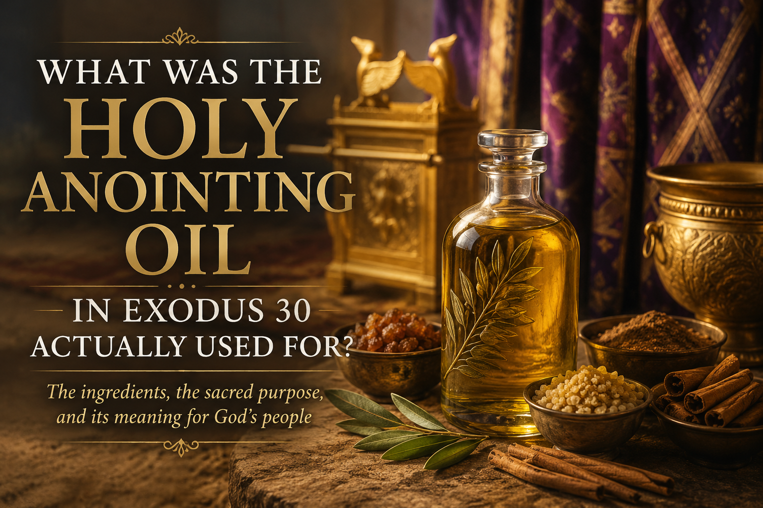 What Was the Holy Anointing Oil in Exodus 30 Actually Used For?