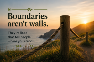 Boundaries aren't walls – healthy relationship boundaries show people where you stand