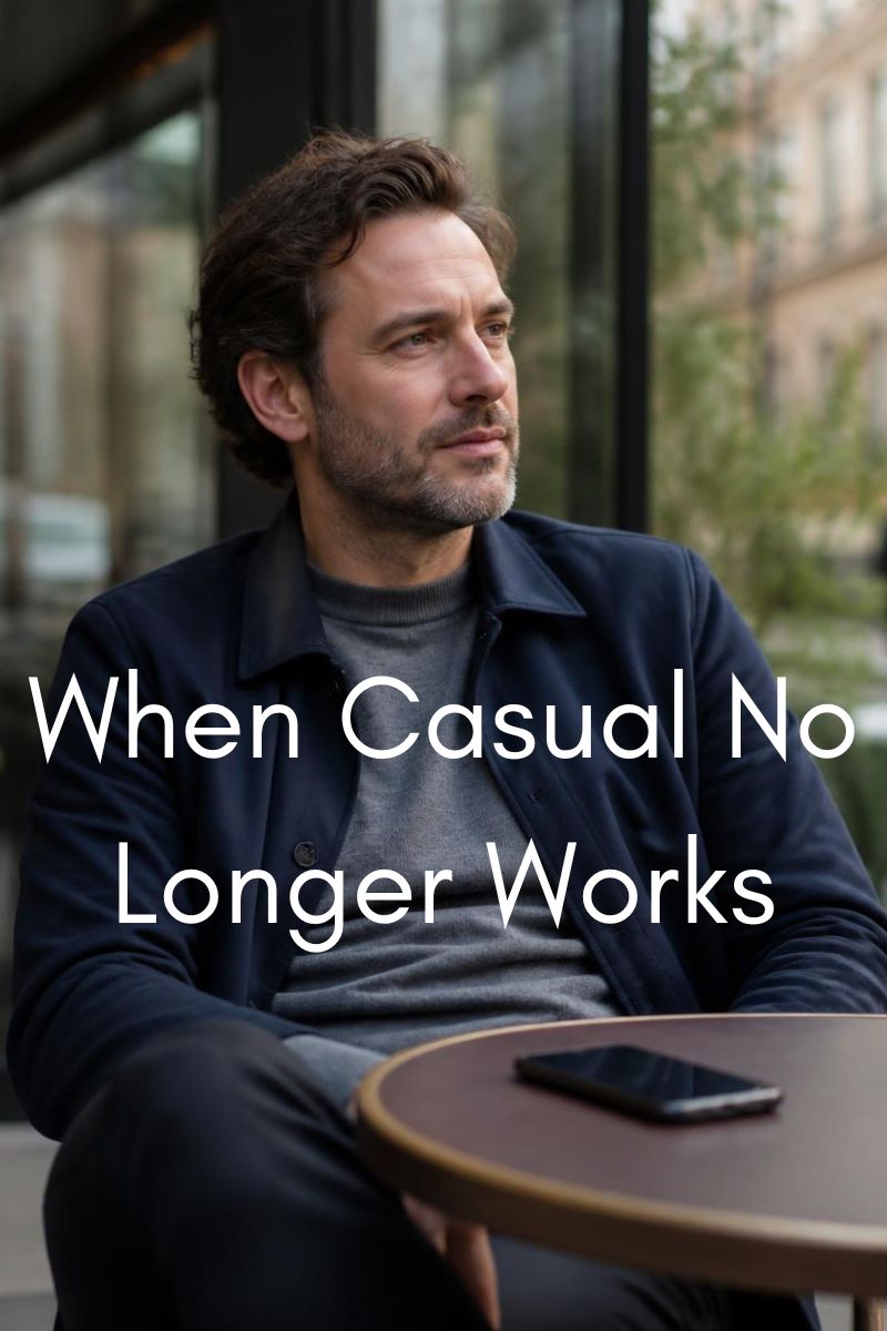 Man reflecting on how to end a casual relationship