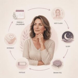 infographic of the changes women may experience during menopause,