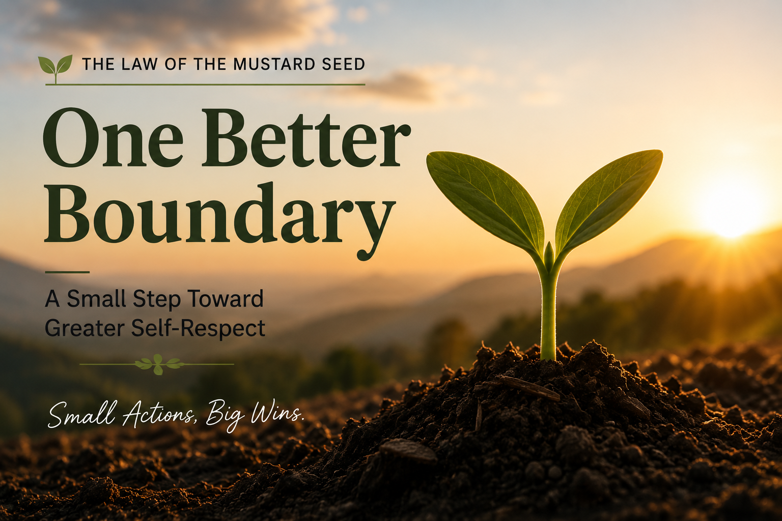 One Better Boundary: A Small Step Toward Greater Self-Respect